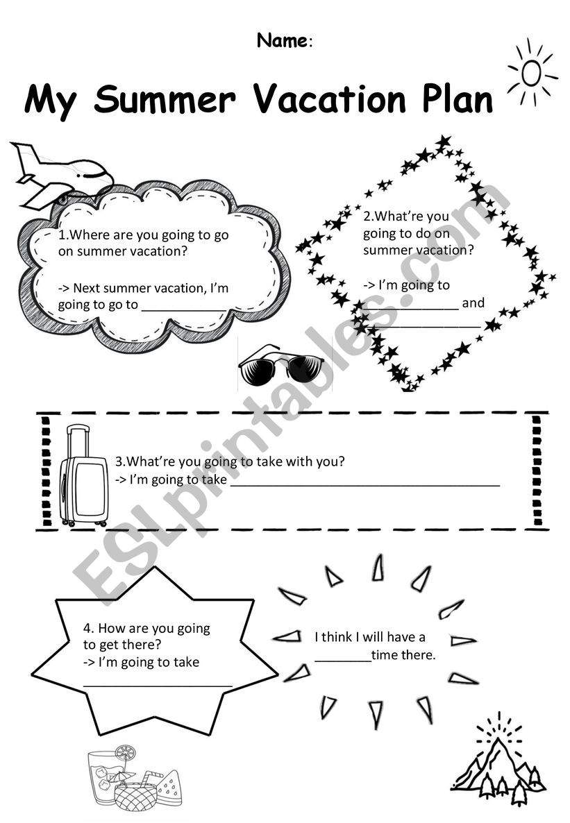 My Summer Vacation English Esl Worksheets For Distance Learning And ...