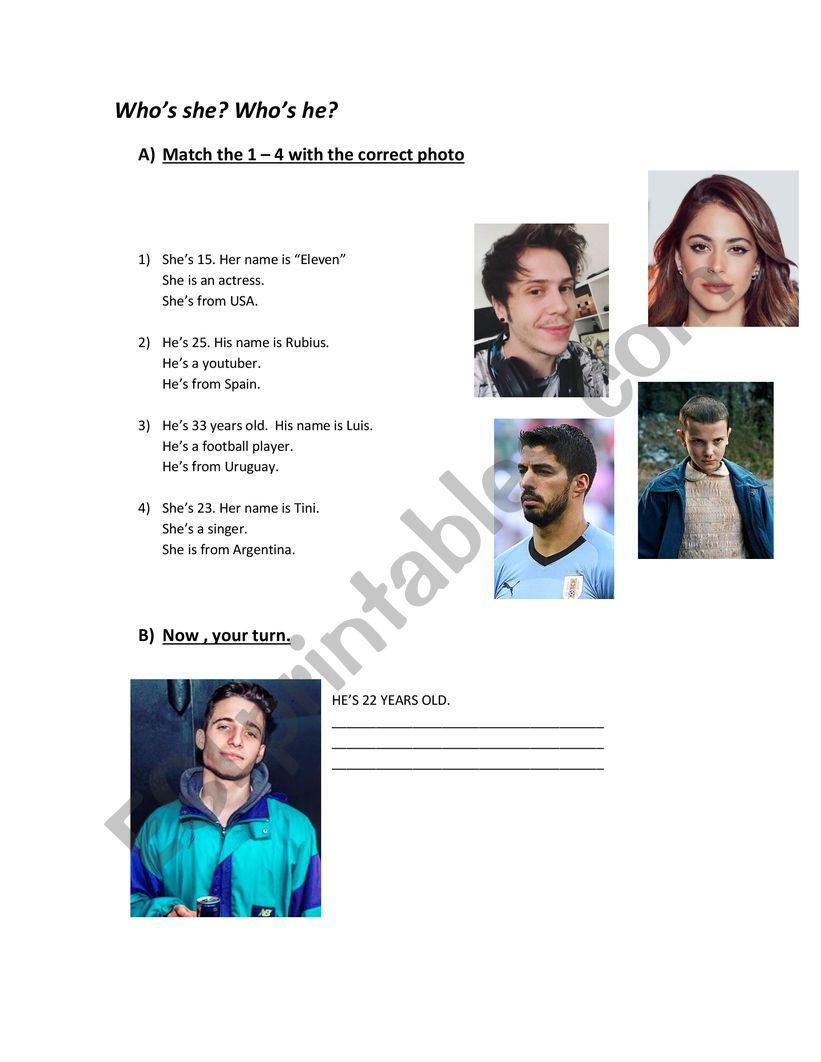 Who are they? worksheet