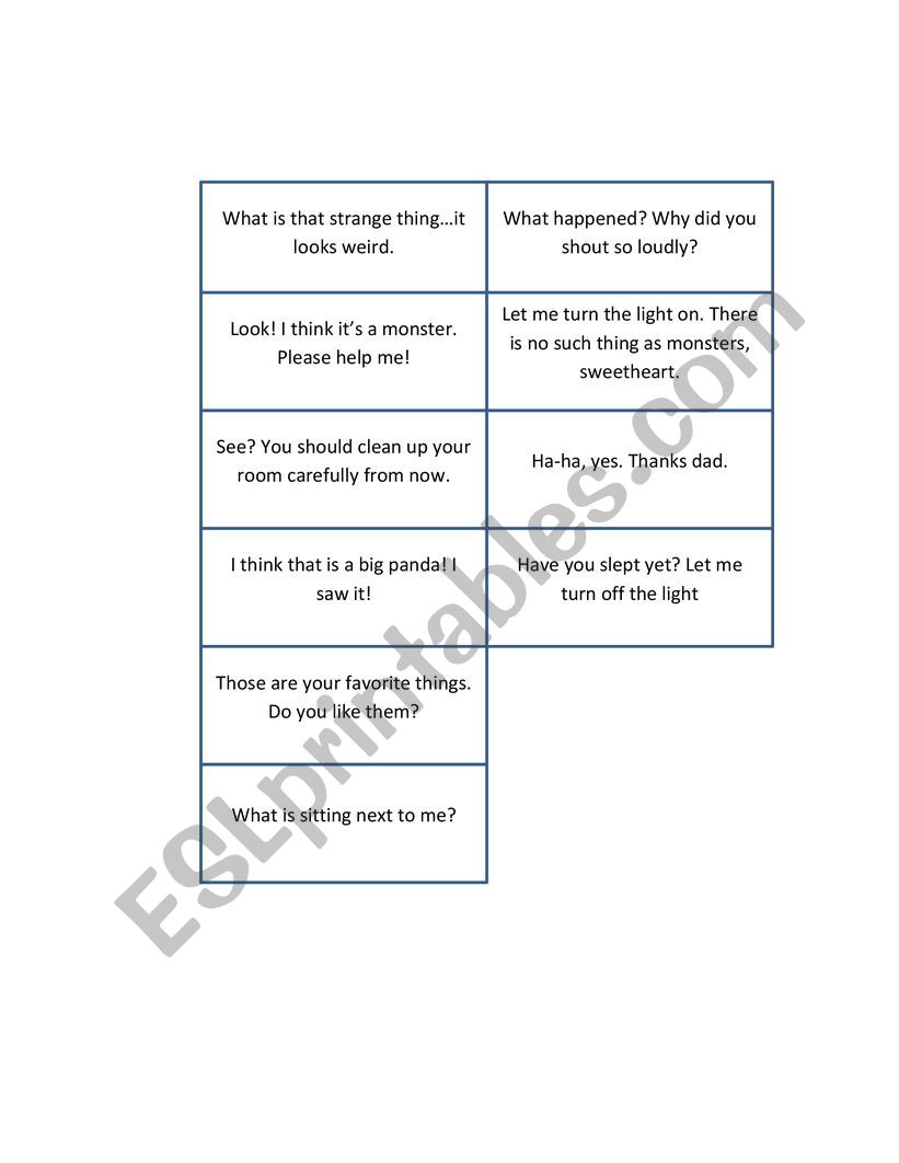 Match the utterance with the correct picture