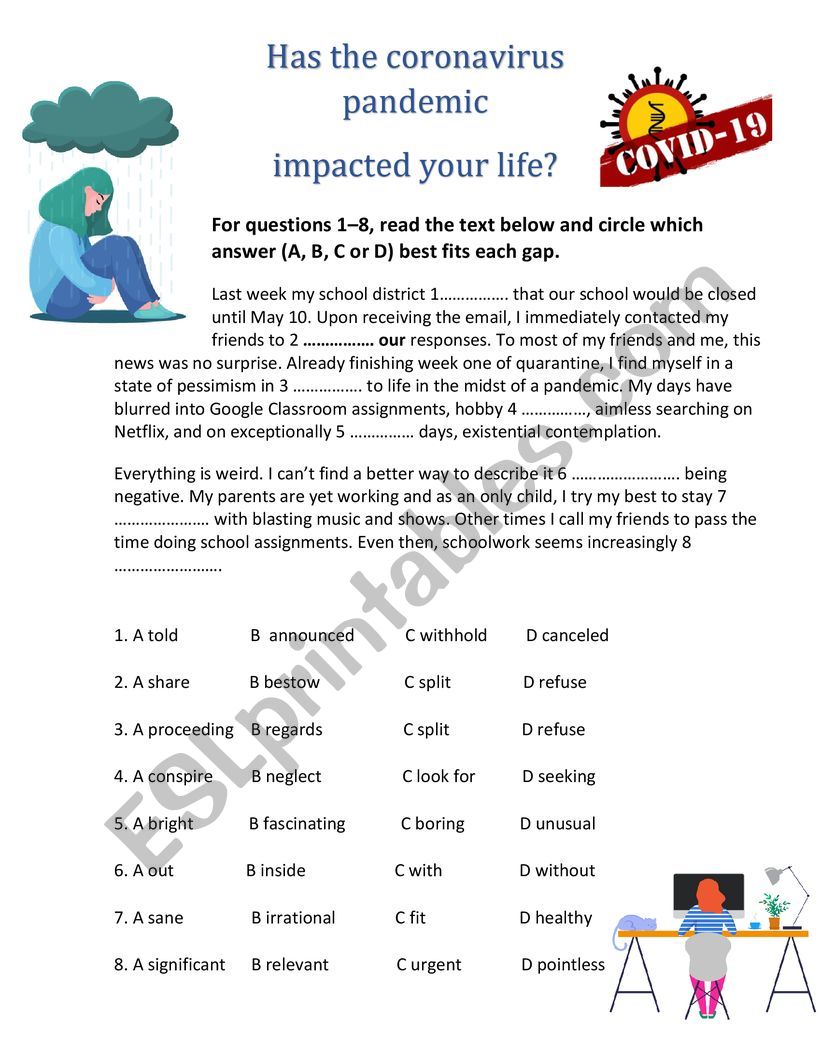 pandemic impact worksheet