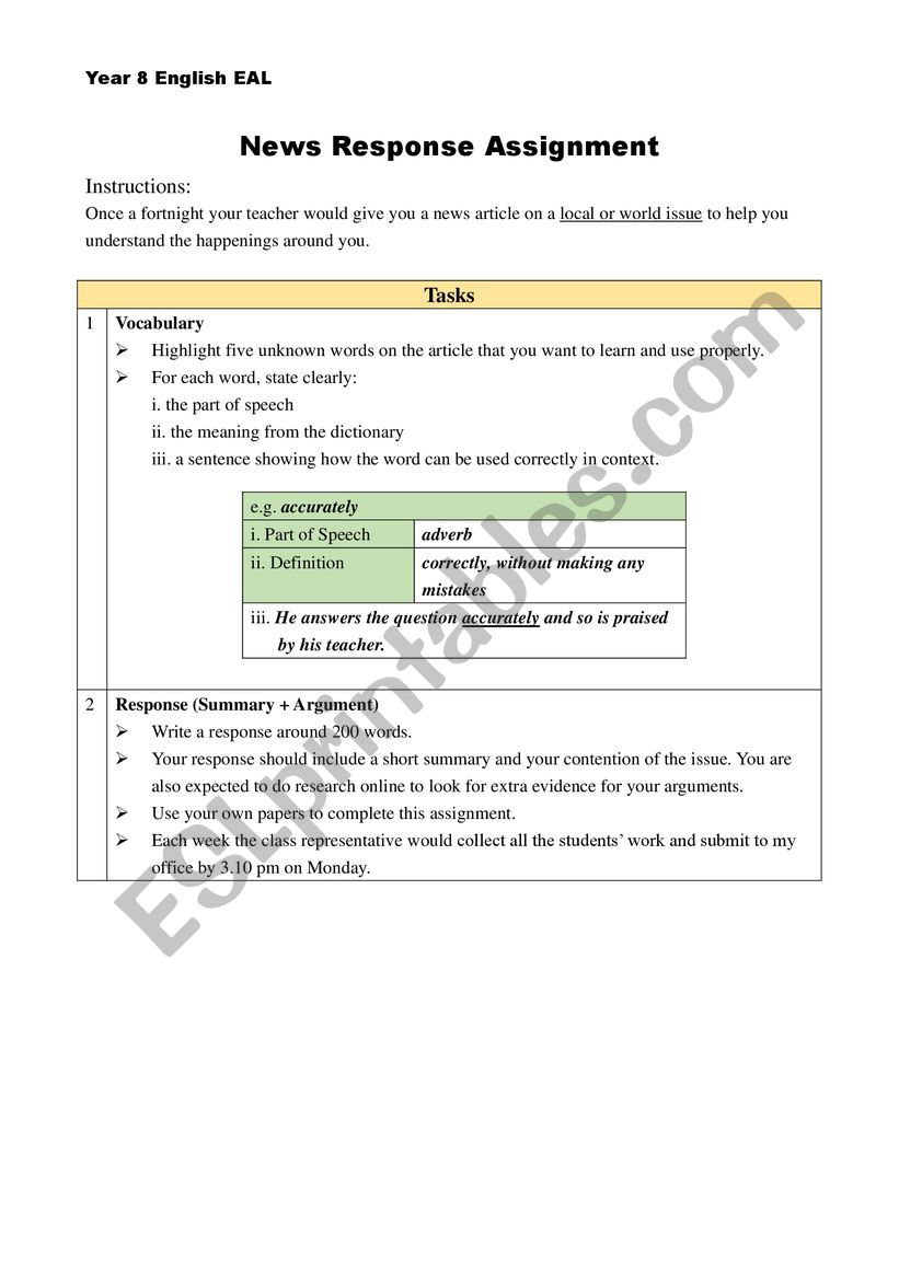 Newspaper cutting / news report guide