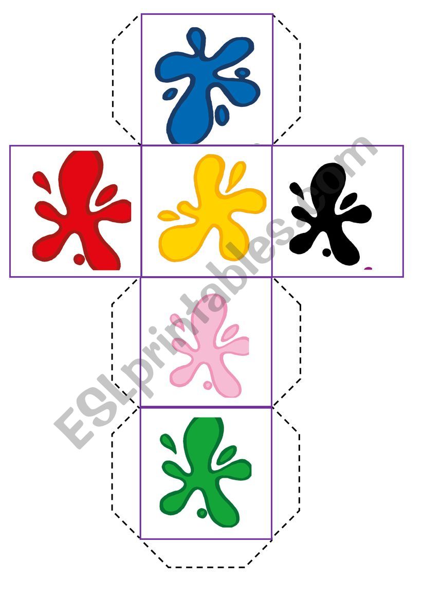 Colours Cube worksheet