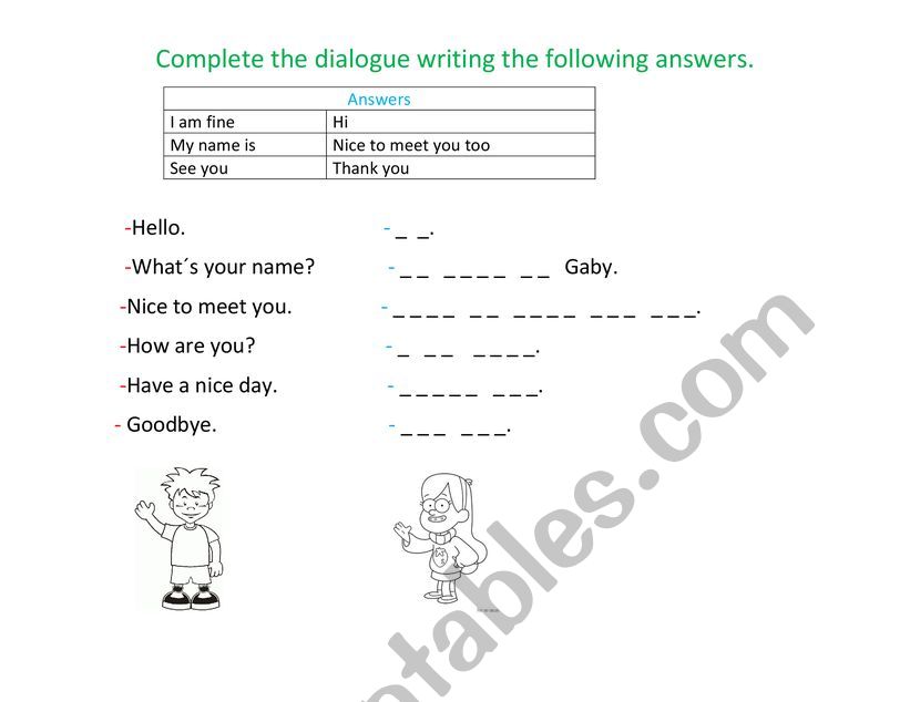 meeting dialogue  worksheet