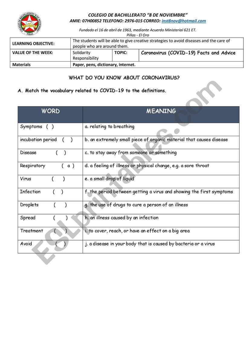 english-worksheets-coronavirus