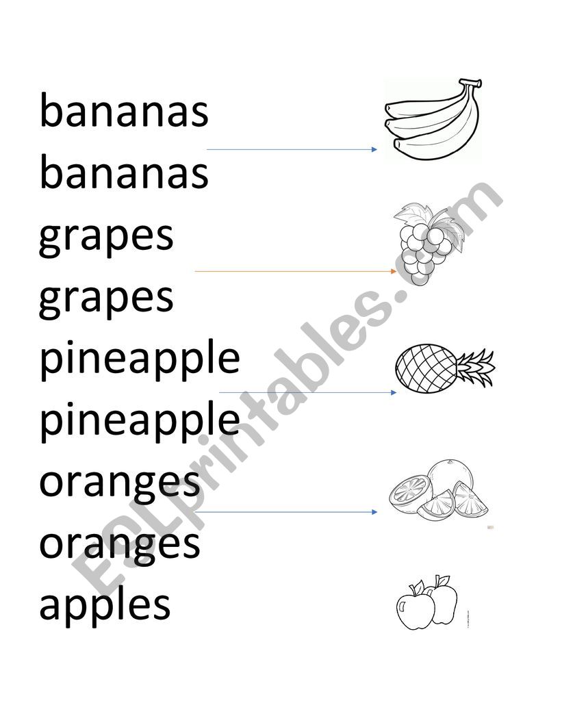 Fruits 1 worksheet