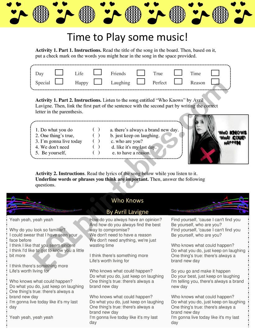 Listening Activity  worksheet