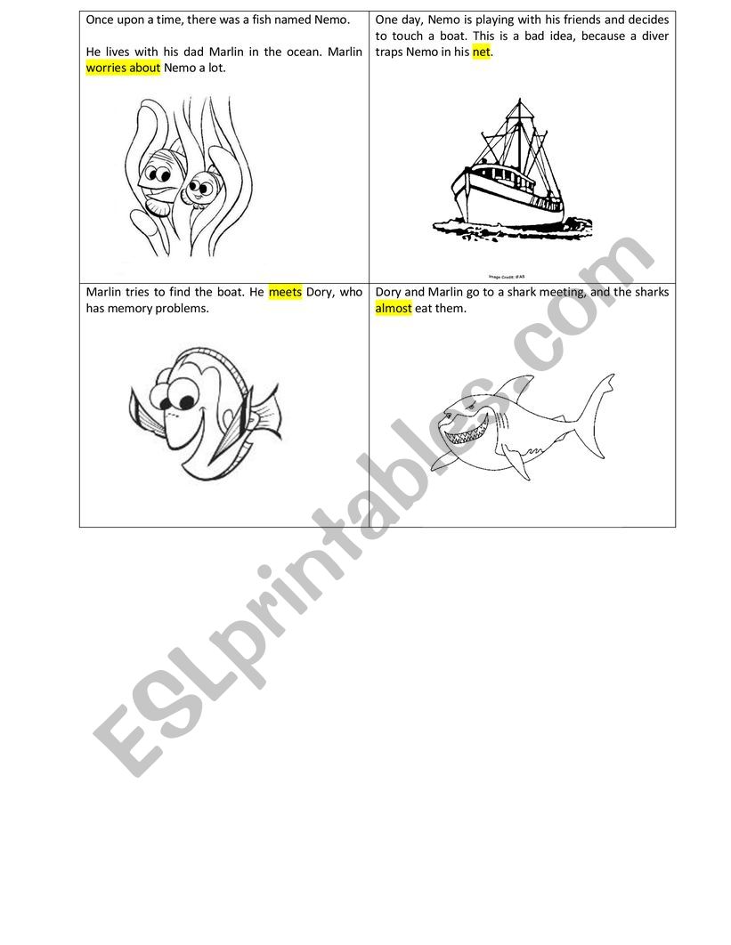 Findinf Nemo - Lesson Plan worksheet