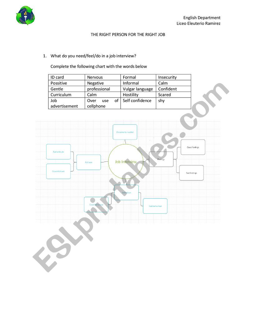 JObs worksheet