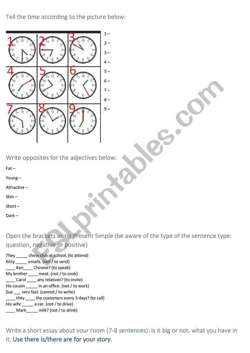 New Total English Elementary - Test - ESL worksheet by Olegka_kirieshka