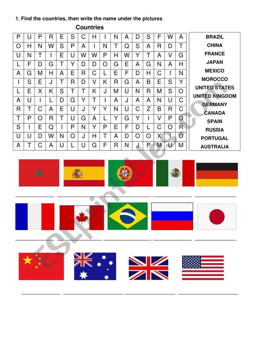 Printable Countries Word Search Cool2bkids Printable - vrogue.co