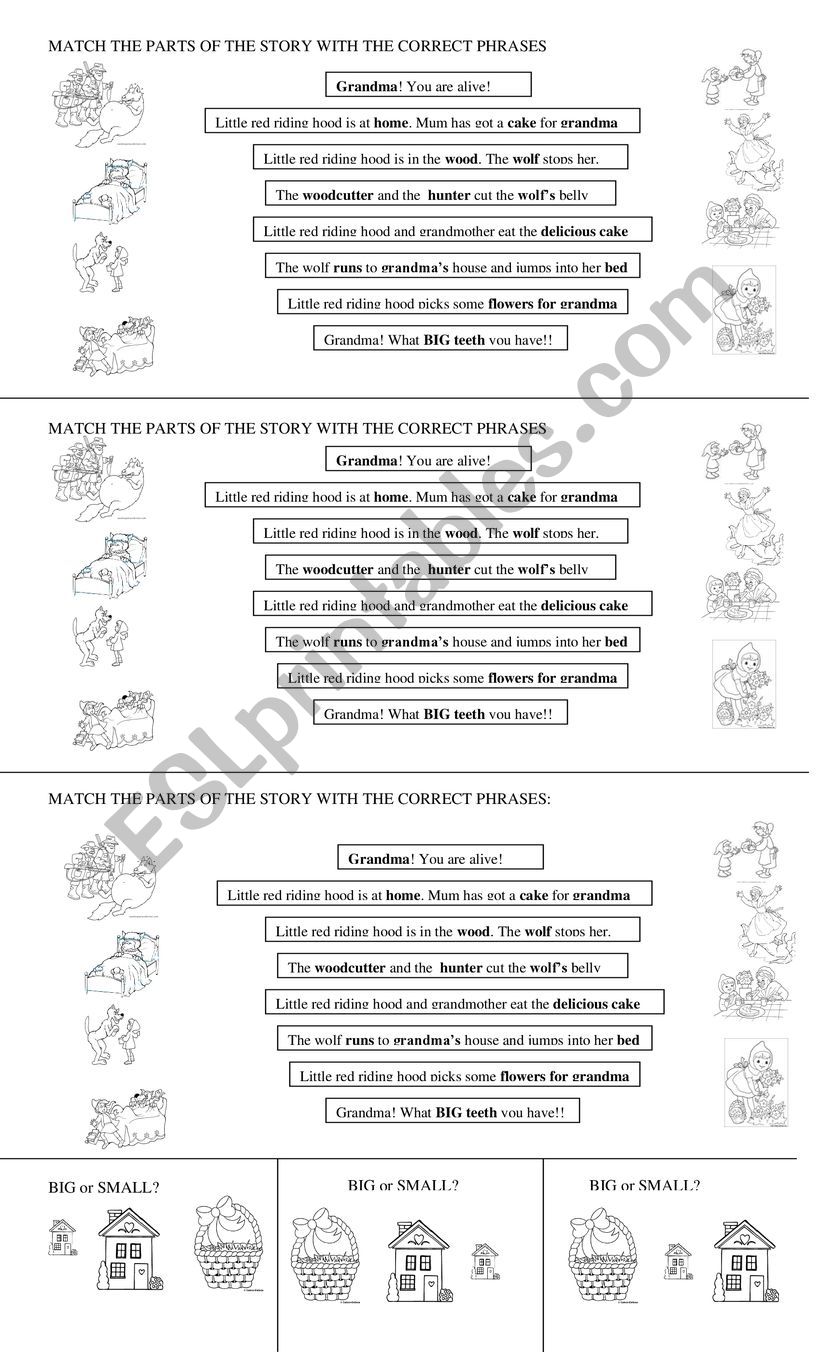 Little red riding hood  worksheet