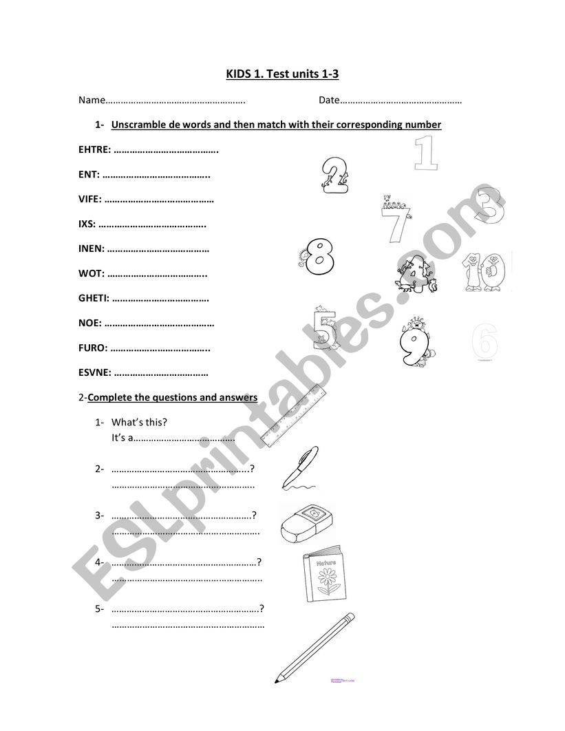 Revision for Kids worksheet