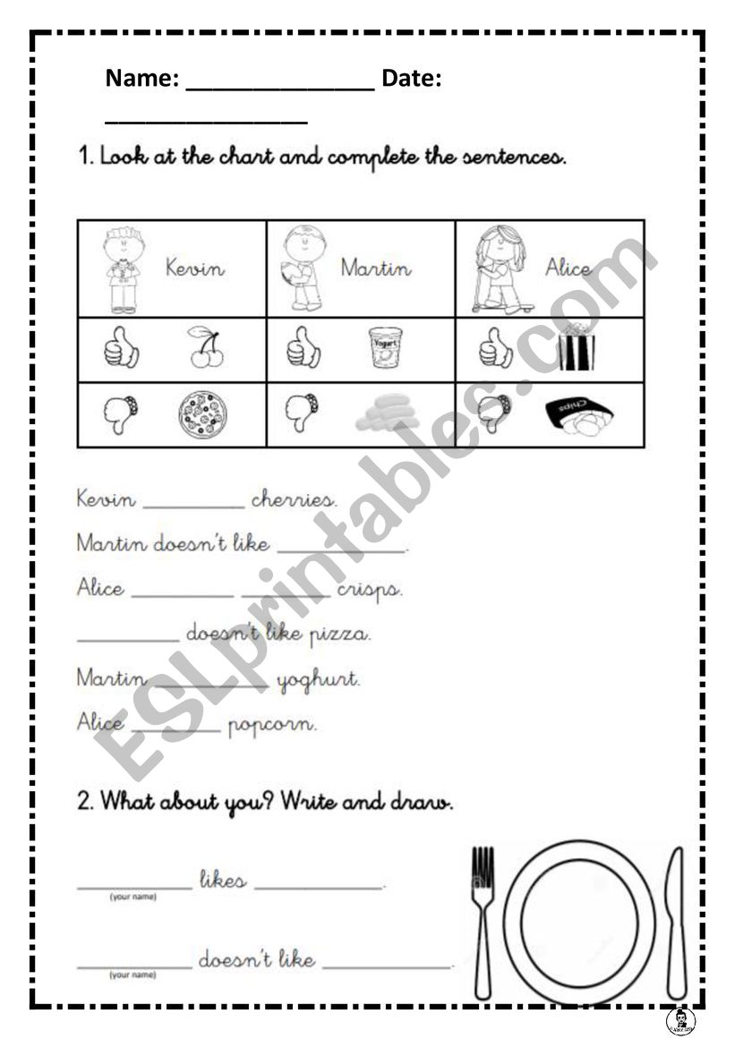 DO YOU LIKE? worksheet