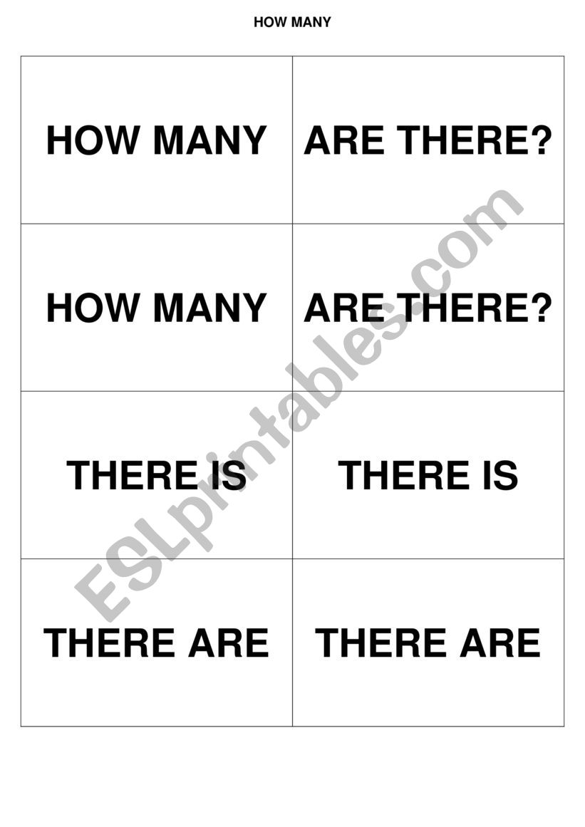 How... many are there? worksheet