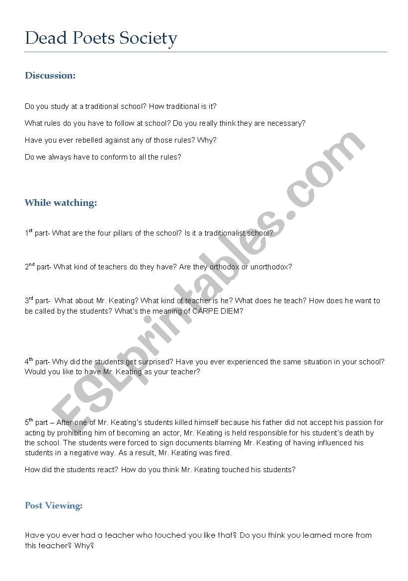 Education worksheet