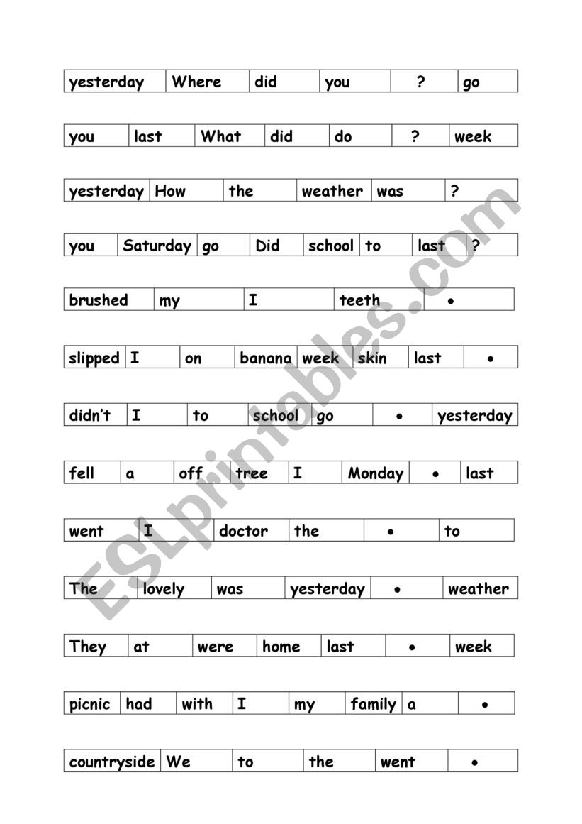 cut and paste worksheet