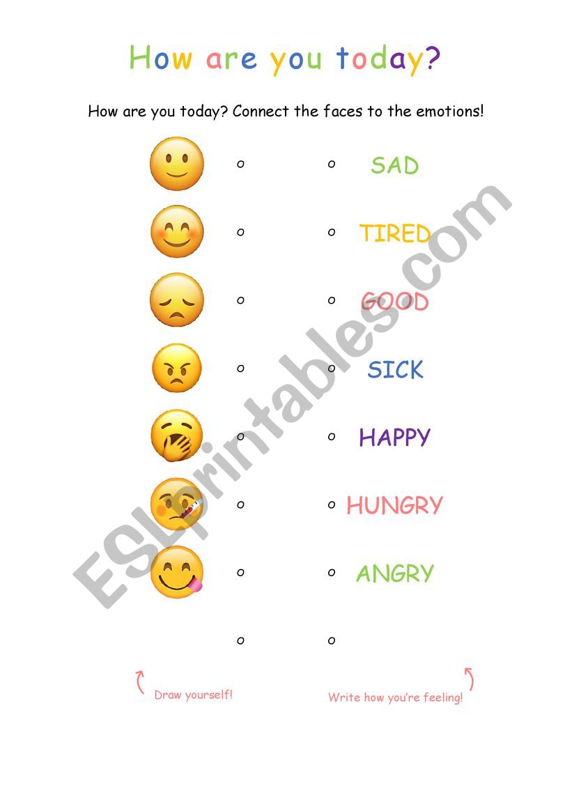 EMOTIONS worksheet