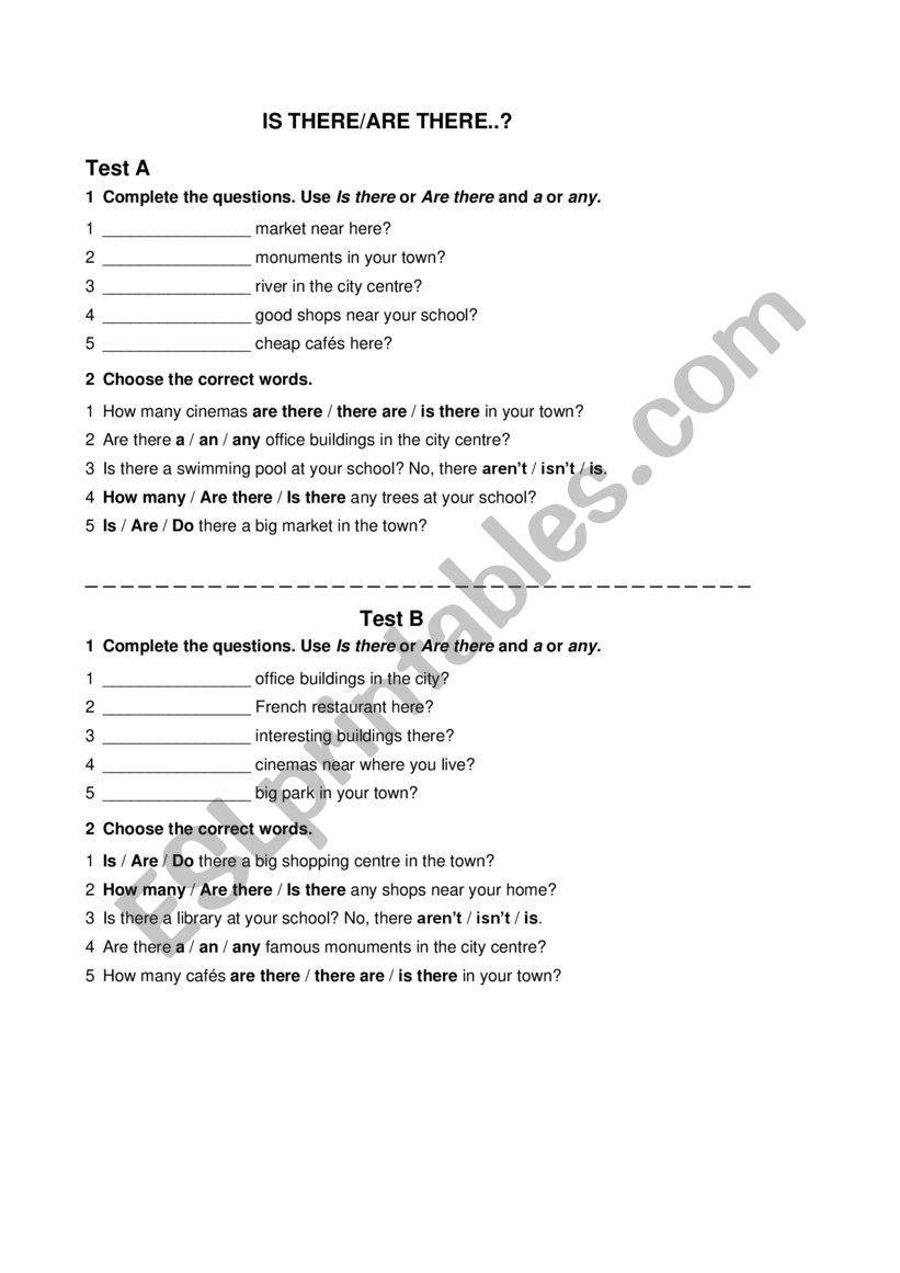 Is There Are There Questions ESL Worksheet By Renata Ziminskiene