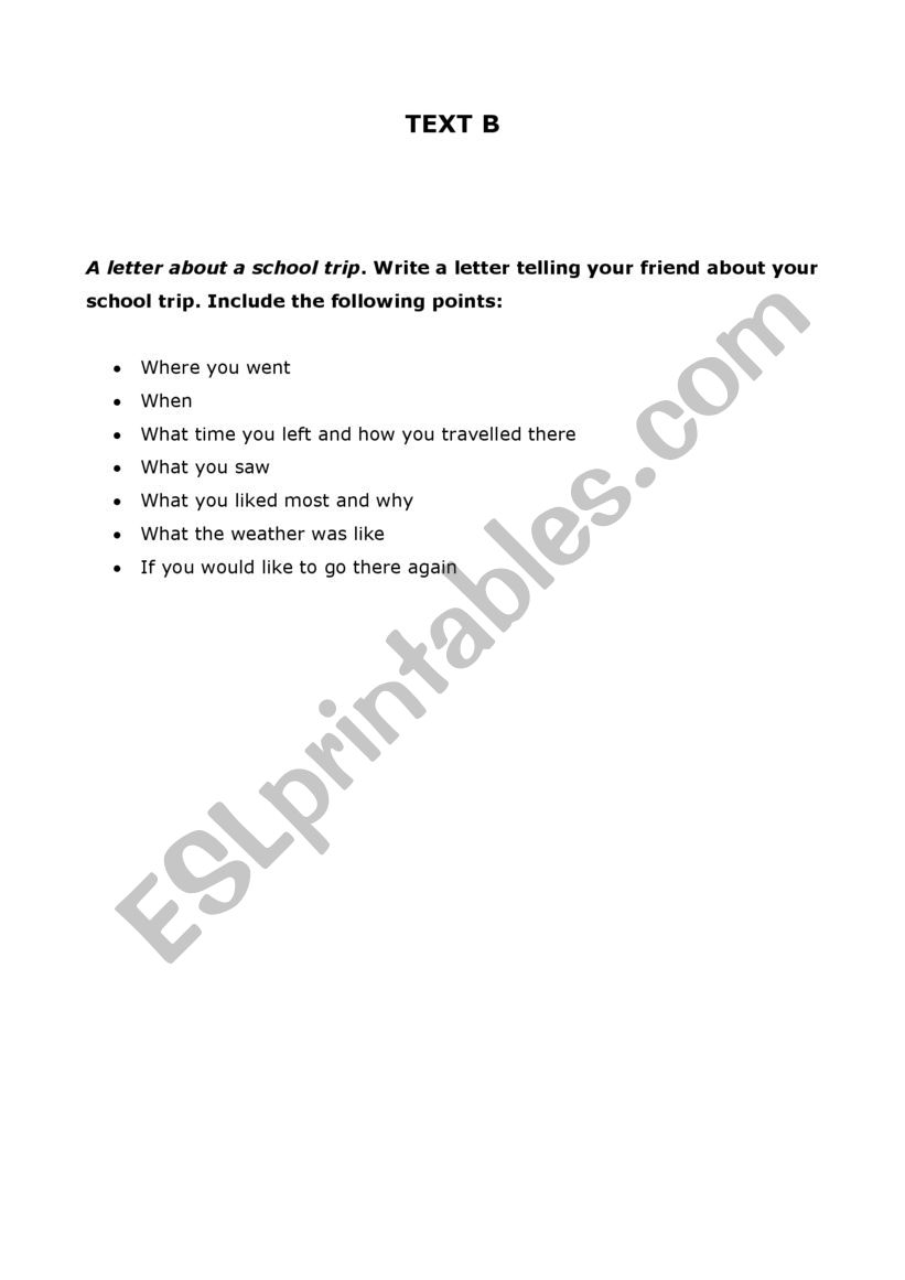 LETTER worksheet