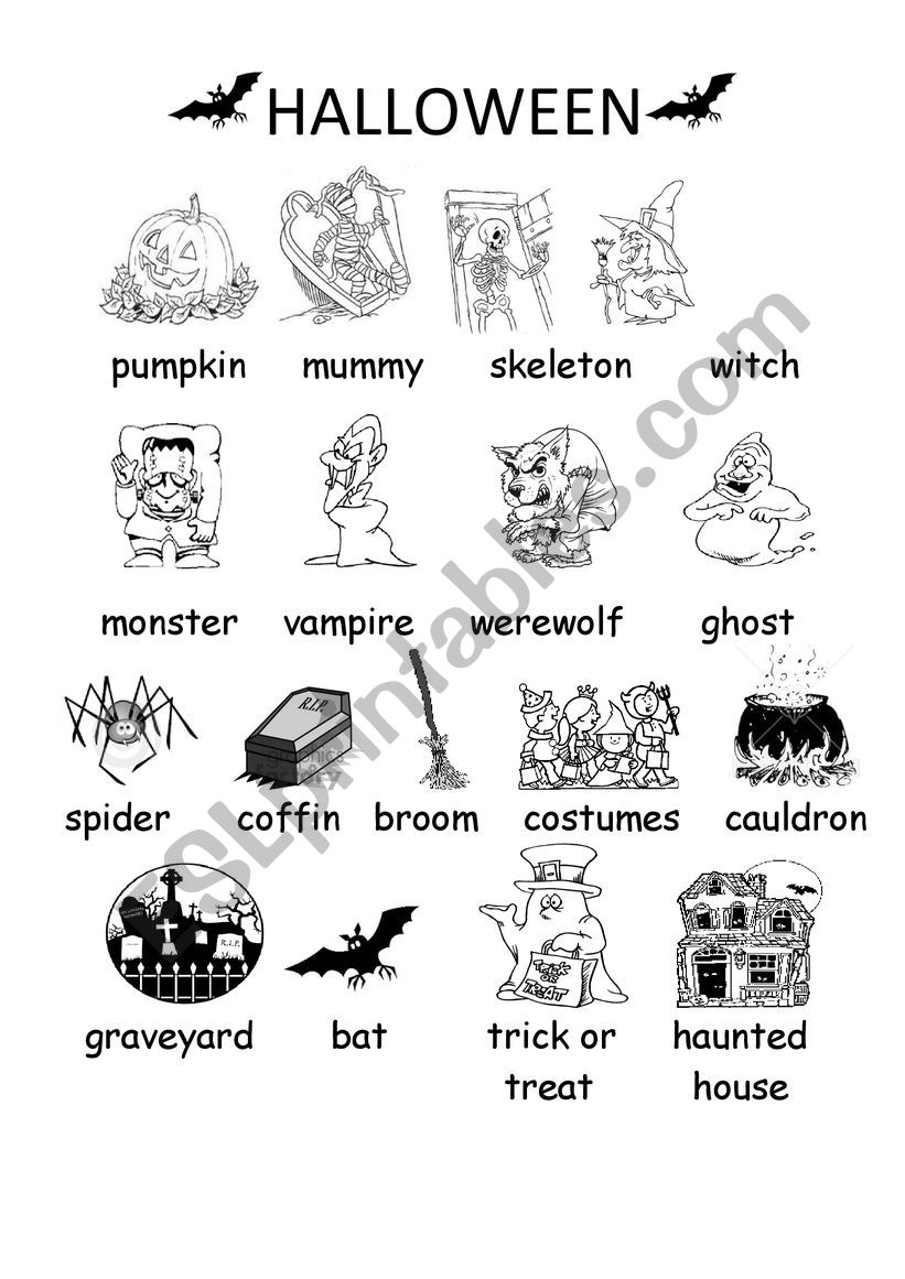 Halloween printalbe worksheet