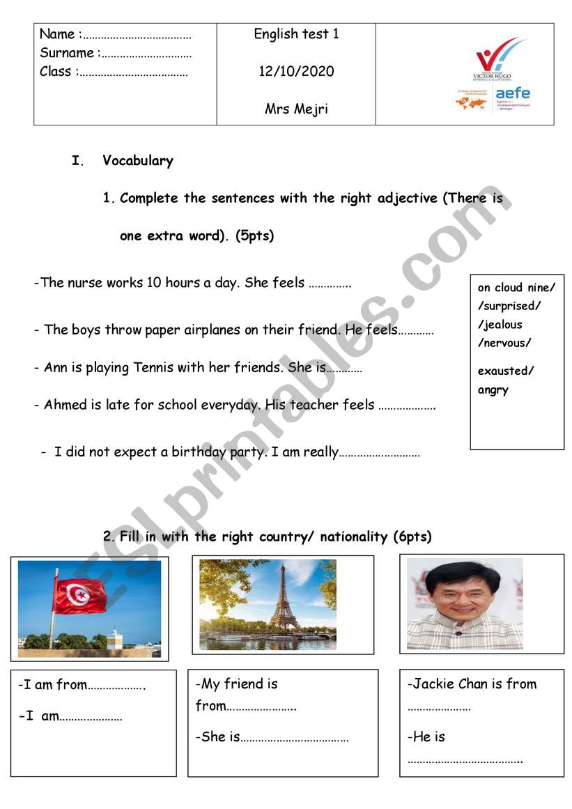 Test worksheet