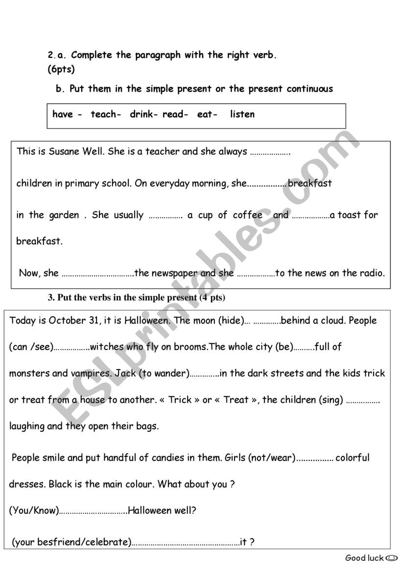 Test worksheet