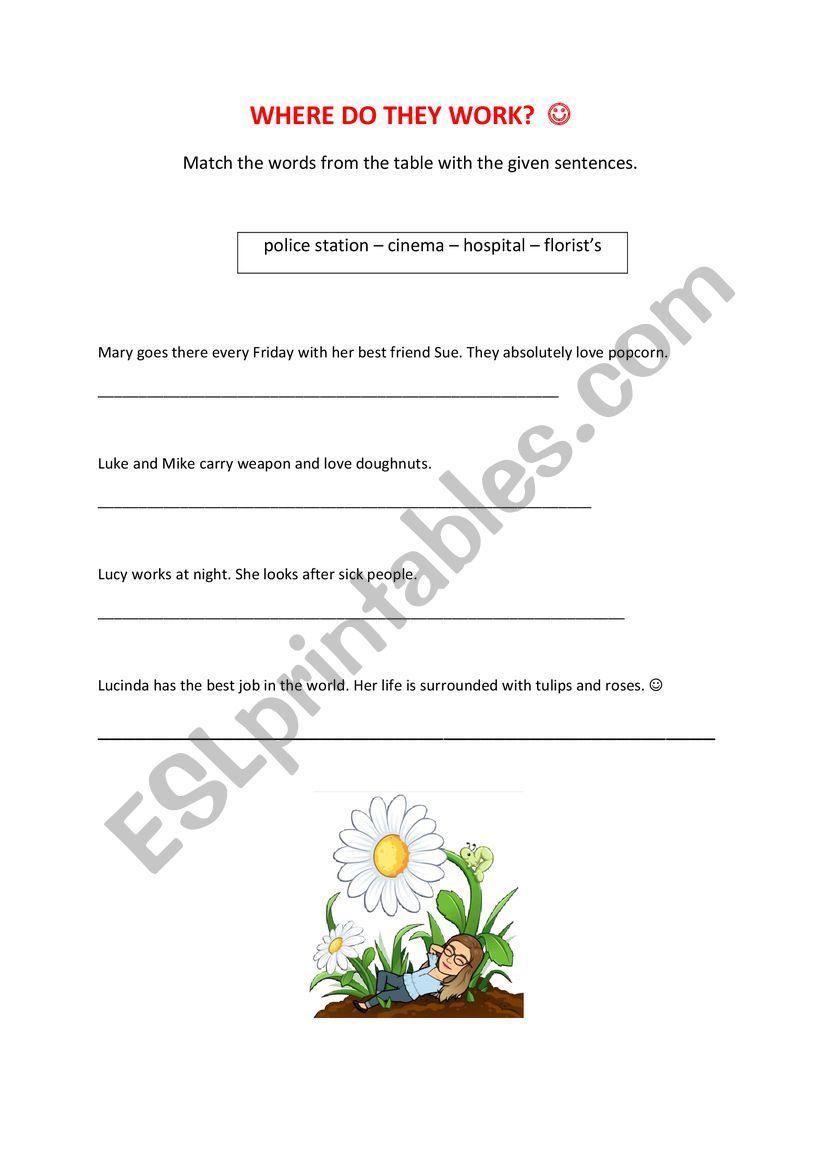 Jobs  worksheet