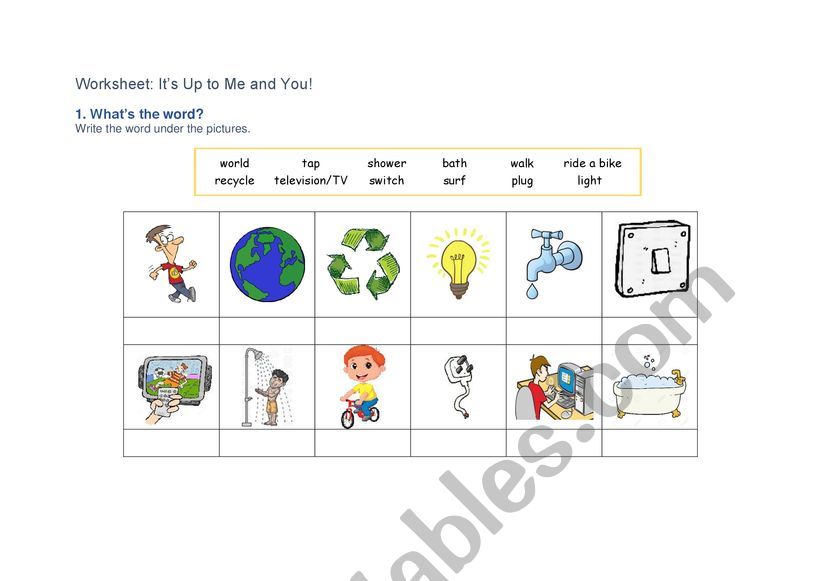 Whats the word? worksheet