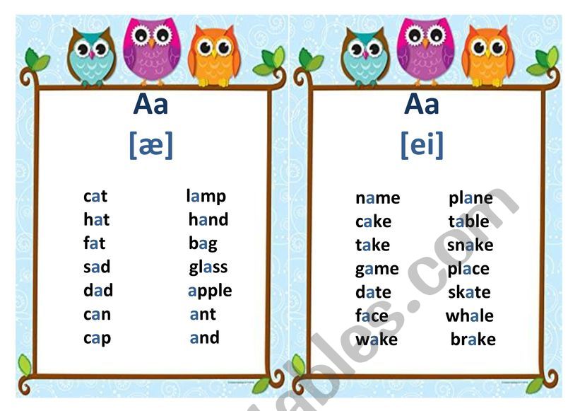 Phonics worksheet