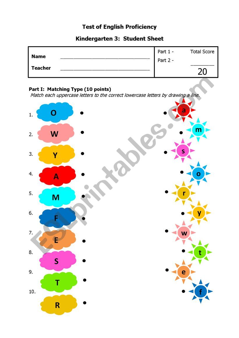 English practice  worksheet