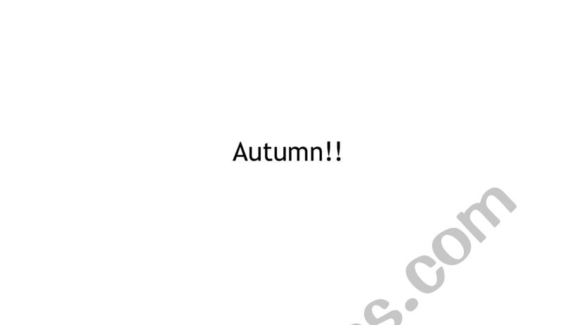 Autumn Flashcards worksheet