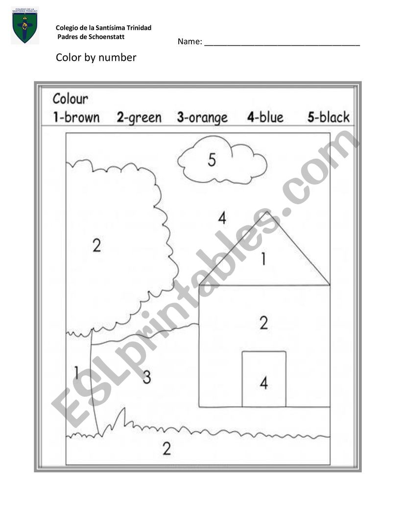 color by number - ESL worksheet by jarlens