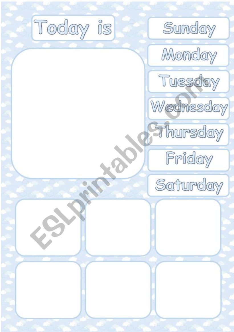 Weather and day of the week worksheet