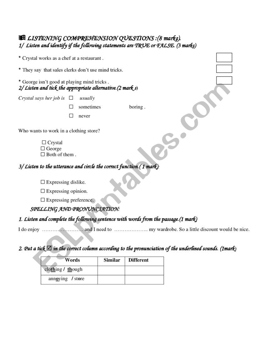 TERM1 TEST FIRST FORM worksheet