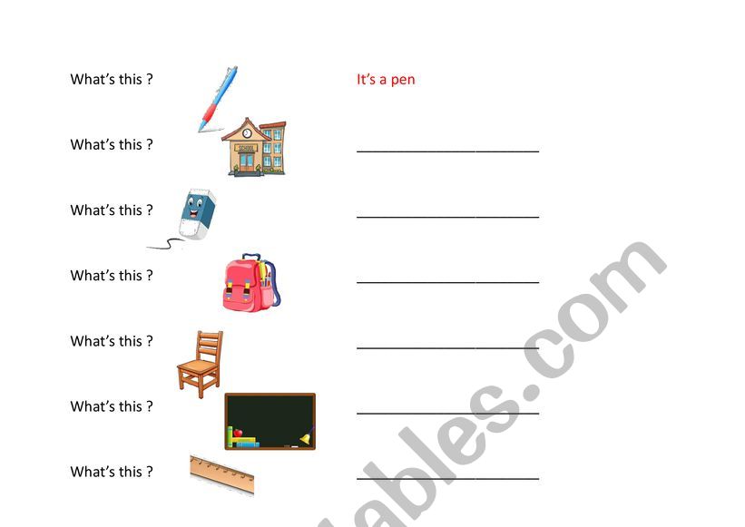 School  worksheet