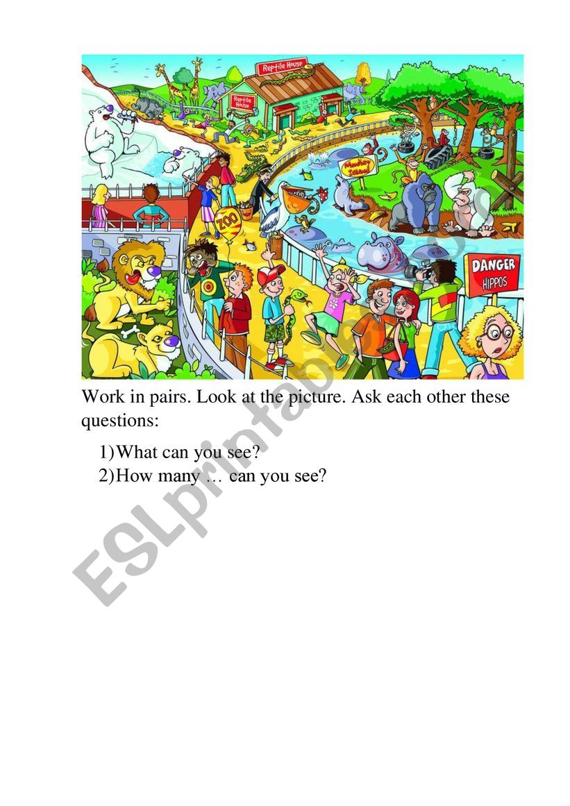 What can you see?  worksheet