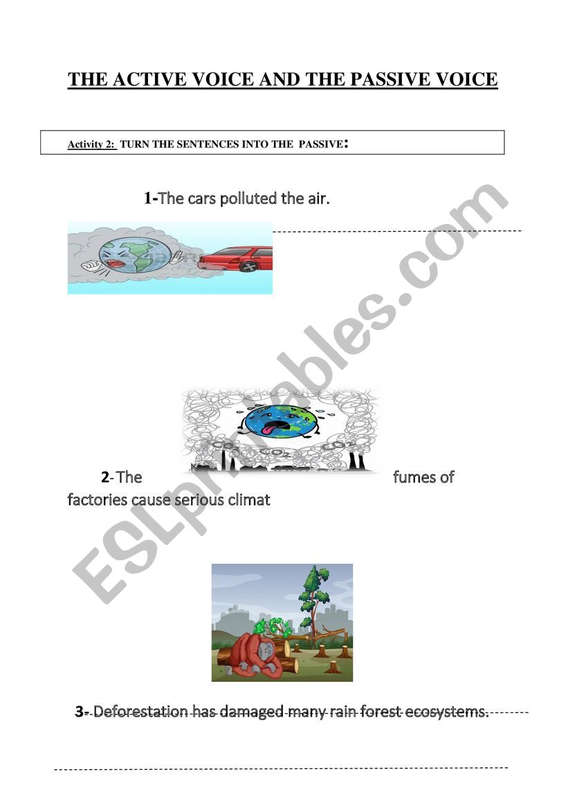 Active and passive voice activity