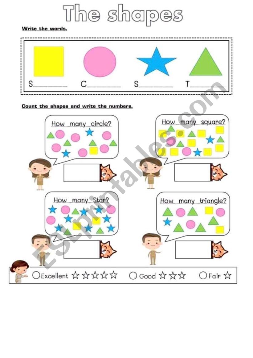 Shapes worksheet