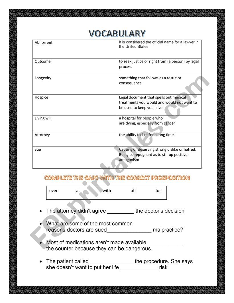  SUICIDE worksheet