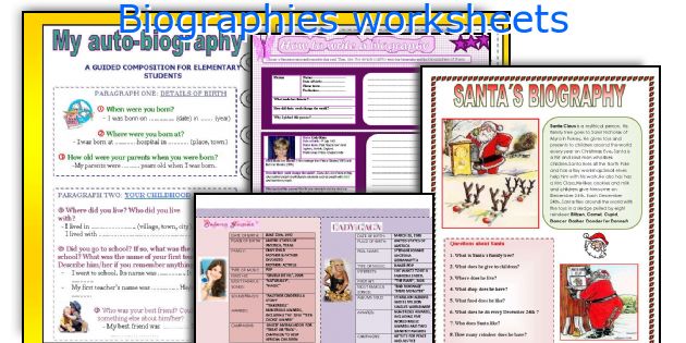 Biographies worksheets