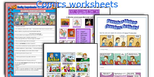 Comics worksheets