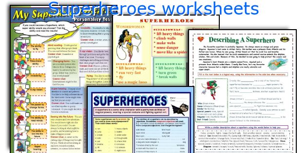 Superheroes worksheets