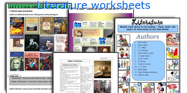 Literature worksheets