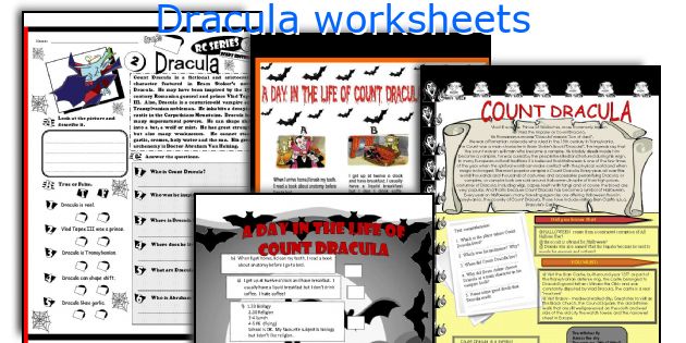 Dracula worksheets
