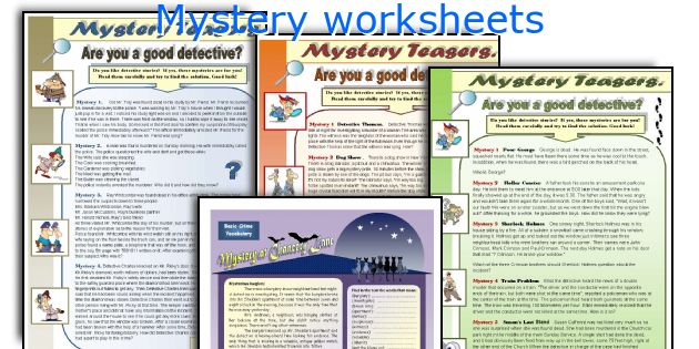 mystery-worksheets