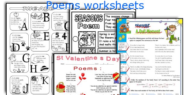 Poems worksheets