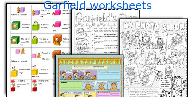 Garfield worksheets