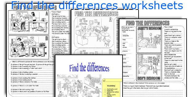 Find the differences worksheets