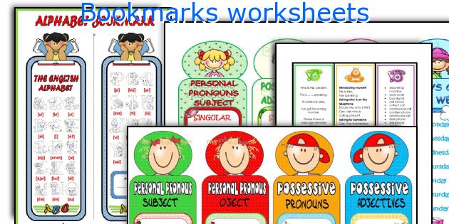 Bookmarks worksheets