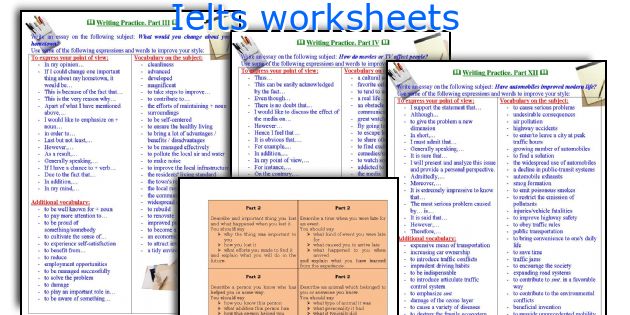 Ielts worksheets